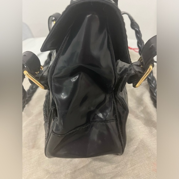 Authentic Valentino Garavani Navy Patent Leather Histoire Satchel Bag - Picture 8 of 16